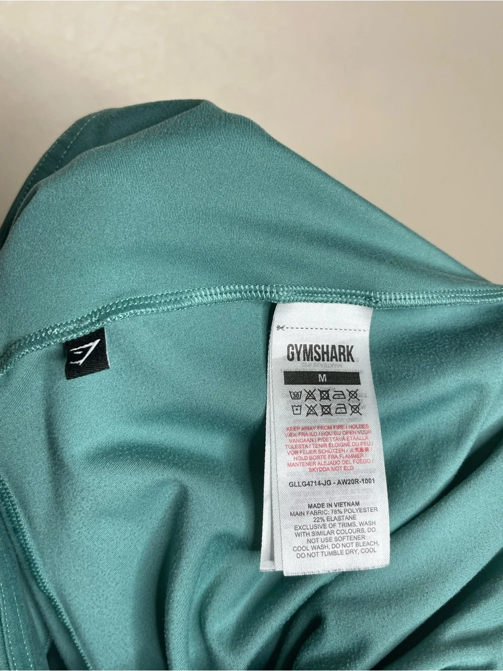 Gymshark Teal High-Waisted Leggings Size Medium GUC